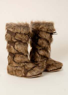 Joyfolie Mia Joy Zoe Boot in Faux Wolf Girl’s Size 13T